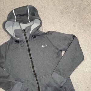 OAKLEY Women's Back To The Top O Hydrolix Hooded Heather Gray Sz XS Jacket